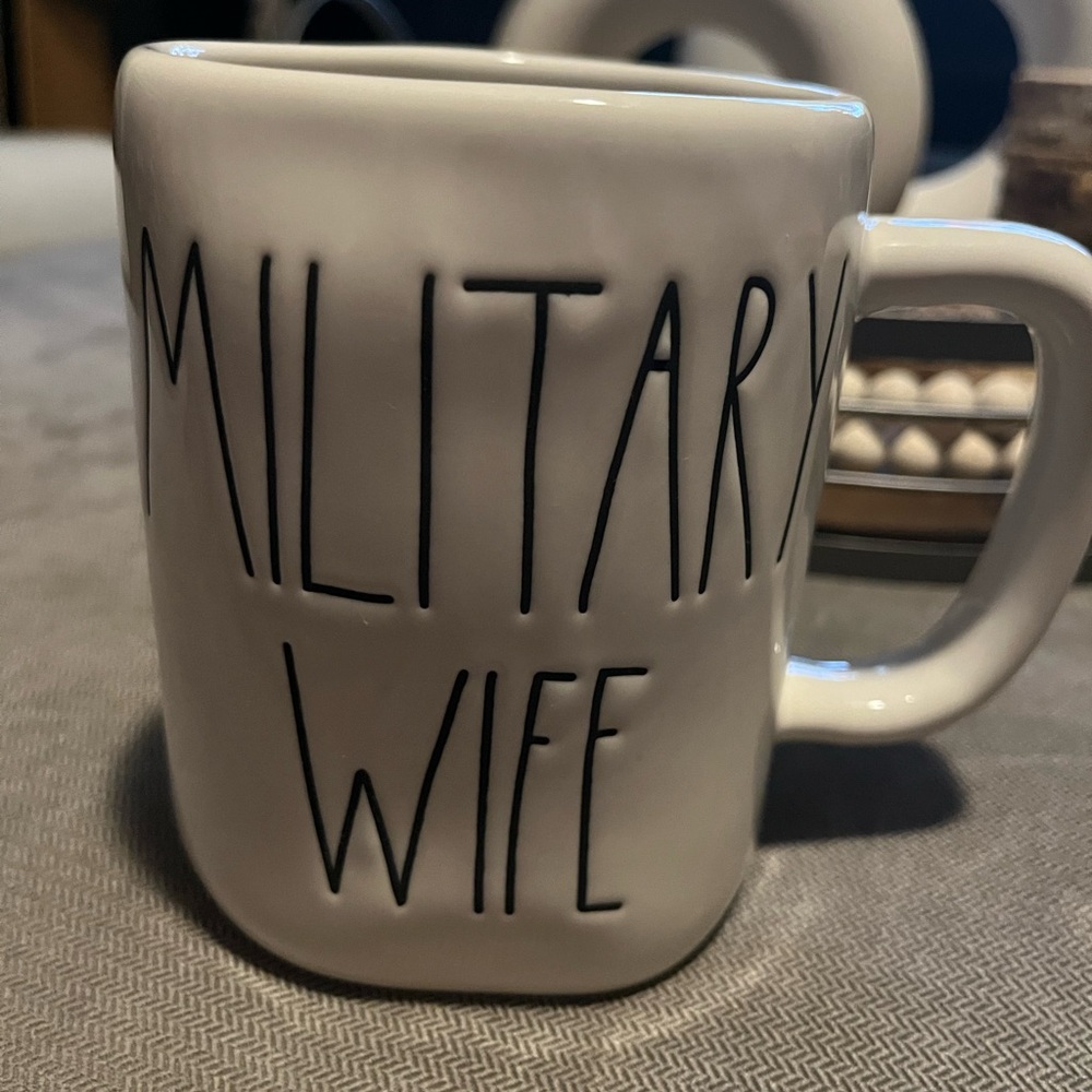 RAE DUNN COFFEE CUP. Military Wife! Never used.